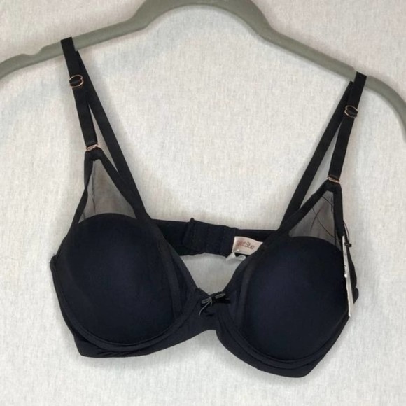 SKARLETT BLUE Bait Underwire T-shirt Bra In Black/night 32D - Picture 2 of 10